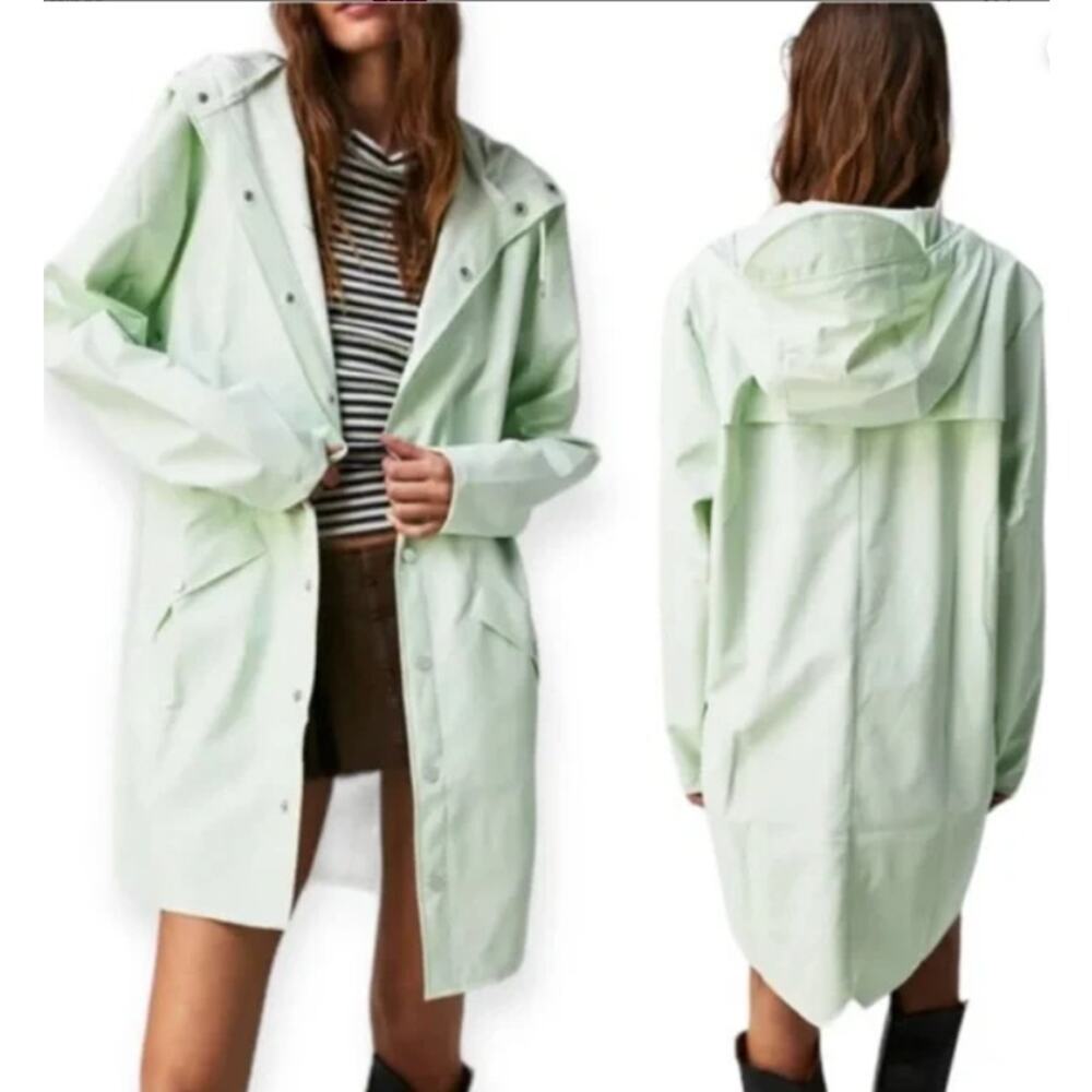 Rains Long Hooded Jacket Raincoat
